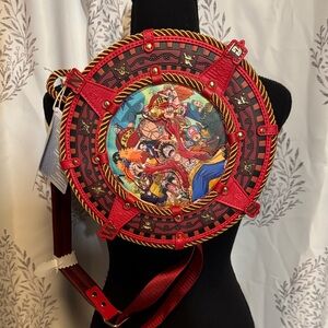 Loungefly Red and Black Anime Crossbody Bag